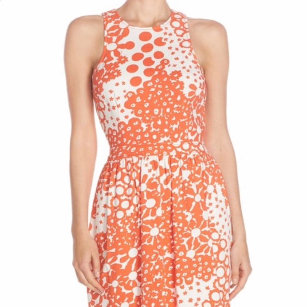 Trina Turk- Lenia Print Pique Fit & Flare Dress
